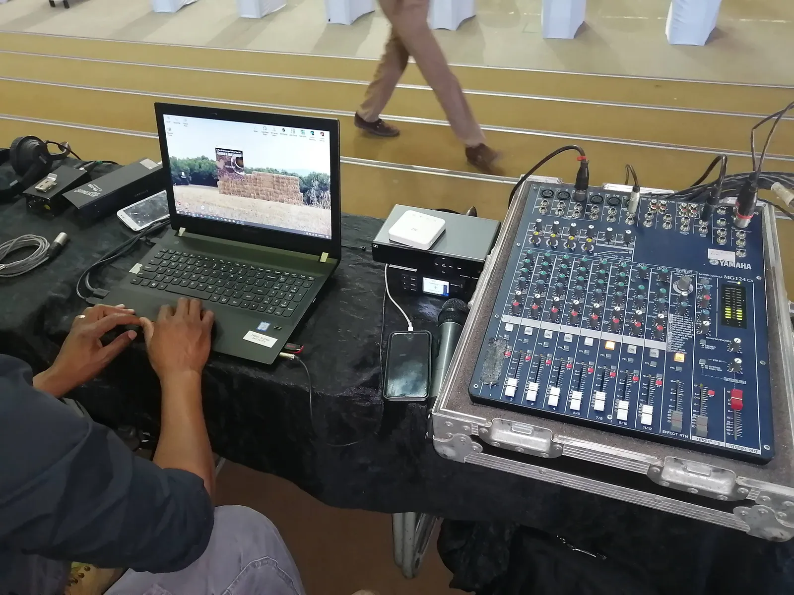 Live event: Audio mixing and streaming