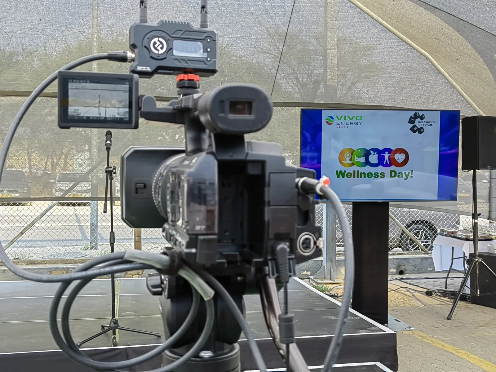 Vivo Energy Namibia: Wellness Day broadcast camera